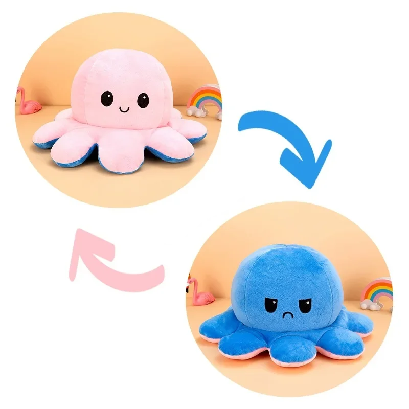 Flip Octopus knuffel (omkeerbaar)